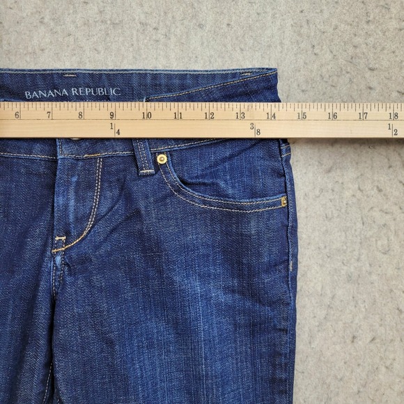 Banana Republic Classic Skinny Jeans Womens O Blue Dark Wash Low Rise 28x31 - Picture 7 of 11